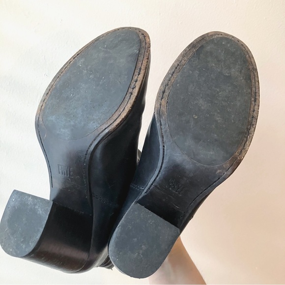 FRYE • Leather Pull-On Bootie in Black - Picture 6 of 11